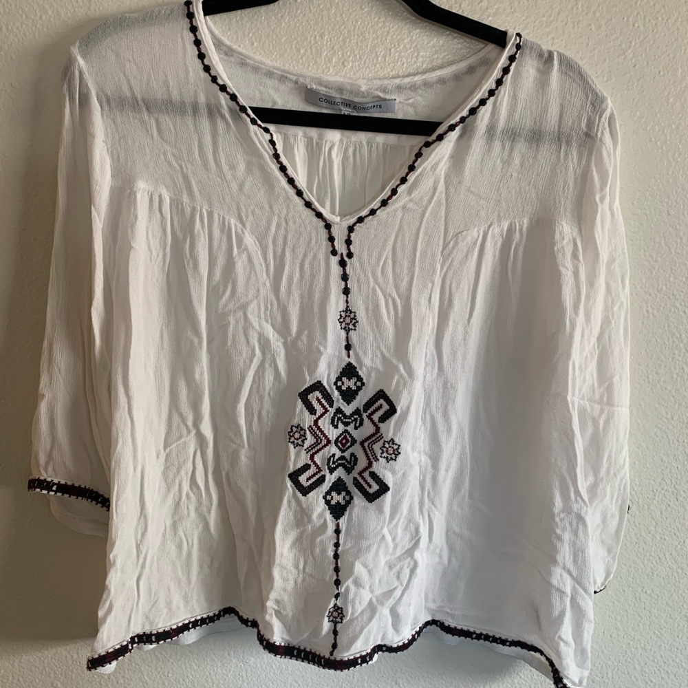 Collective Concepts Embroidered Blouse